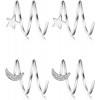 2Pair Twist Crawler Earrings Double Hoop Climber Cuff Earrings For Women Star Moon Butterfly Cartilage Wrap Earrings Heart CZ Minimalist Piercing Earring Hypoallergenic